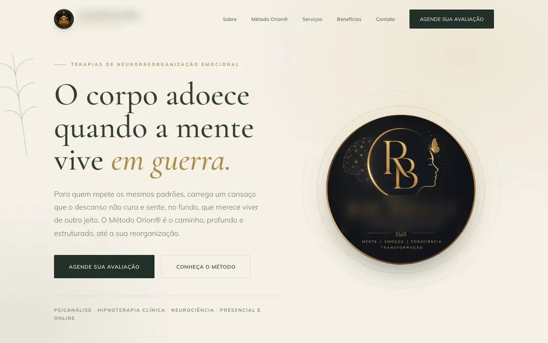 Prévia de um site profissional entregue pelo Site Pronto na Hora